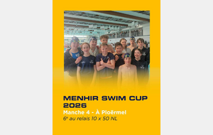Menhir Swim Cup 2026 – Manche 4 à Ploërmel