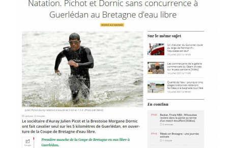 Eau Libre BZH 2021: Auray Natation en tête après la première étape à Guerlédan 