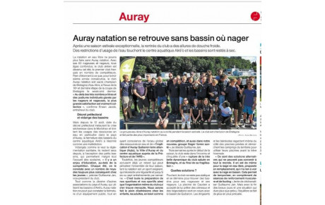 Auray Natation : vainqueur pour la 3eme année consécutive de la Coupe de Bretagne d'eau libre. Une belle victoire collective et rentrée perturbée... 